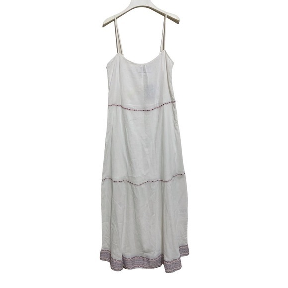 ESMARA By Heidi Klum White Boho Maxi Embroidered Dress New WT Size 8 - Picture 3 of 7